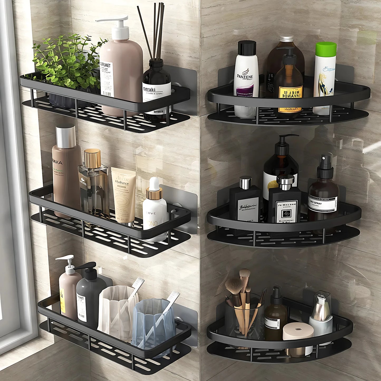 Estante de Baño sin Taladro | Organizador Adhesivo Resistente