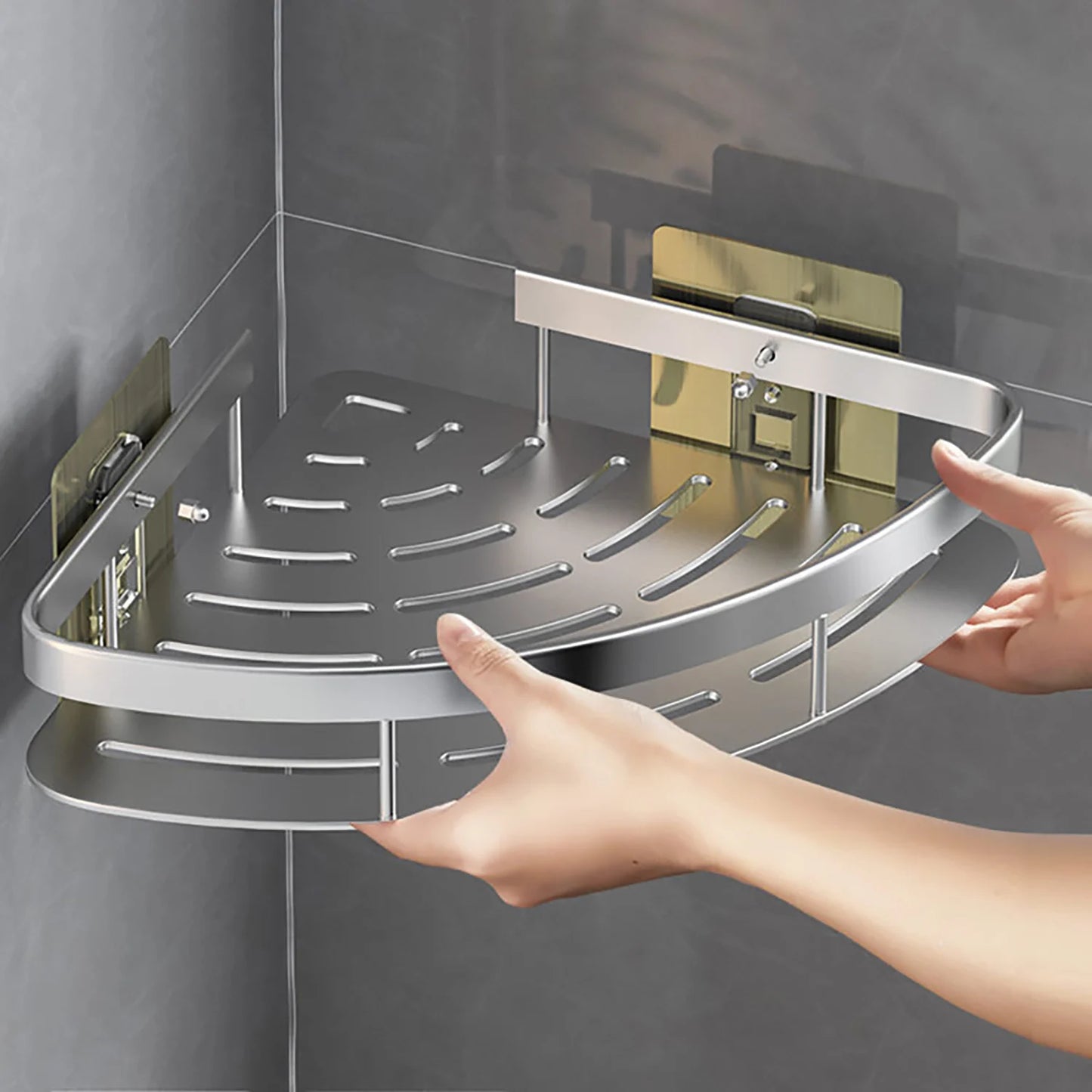 Estante de Baño sin Taladro | Organizador Adhesivo Resistente